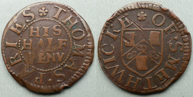 Smethwick, Thomas Paries halfpenny Smethwick, Thomas Paries halfpenny